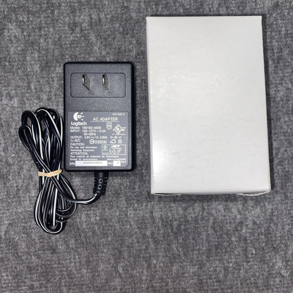 Genuine‎ Logitech 190162-0000 AC Adapter 5.8V 1A OEM Wall Plug